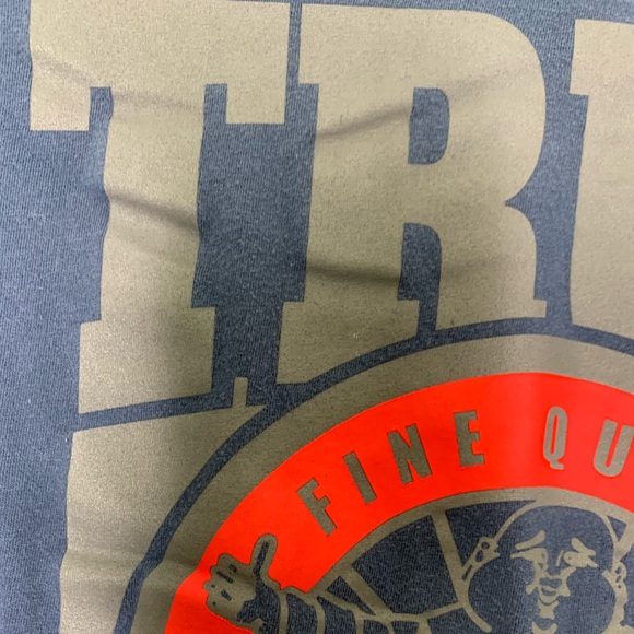 True Religion Blue Crewneck Graphic Tee Size Extra Small - Picture 4 of 9
